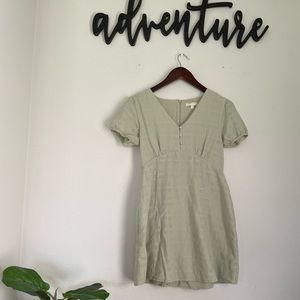Light sage linen dress